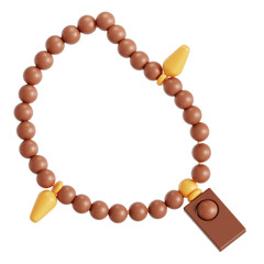 3D icon of prayer beads for praying