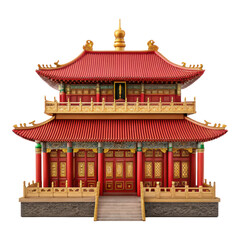 Fototapeta premium Traditional Chinese temple with intricate architecture and vibrant colors