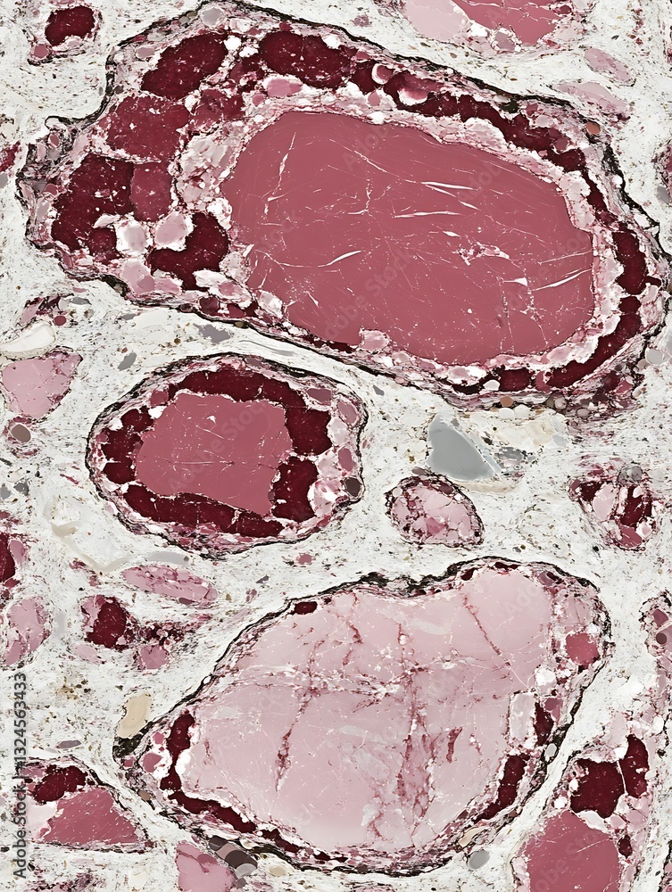 Poster aesthetic abstract pattern with maroon inclusions in light background