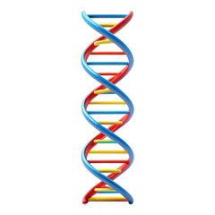 3D DNA helix icon representing genetic research and molecular biology