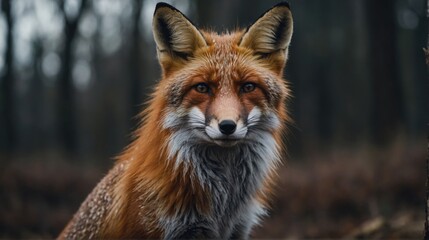 Fototapeta premium Wild Fox On the Hunt