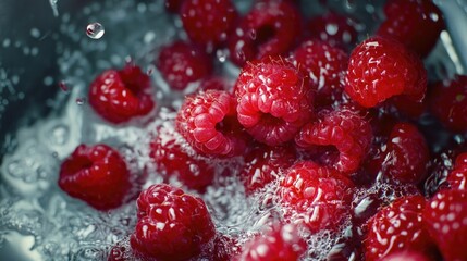 Raspberries Close-Up