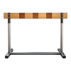 Fototapeta premium Hurdle icon with wooden top and metal base, ideal for sports design