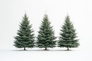 Obraz premium Evergreen Trees in Snow