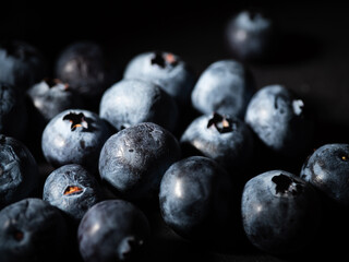 Ripe Blueberries fruit macro close up