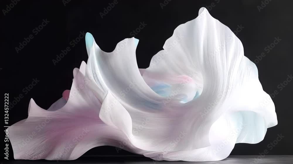 Poster unique flowing shapes create a sense of movement and depth, showcasing dynamic abstract art. the vib