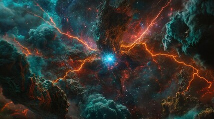 Fototapeta premium Cosmic Nebula Explosion