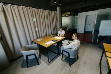 Business people working in office