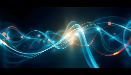 Abstract Light Waves Background