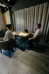 Business people working in office