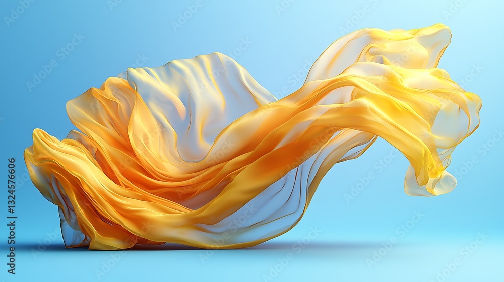 Poster flowing fabric abstract golden texture background
