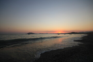 Golden Sunset over the sea