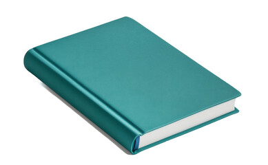 Fototapeta premium Plain teal book with smooth cover design, cut out