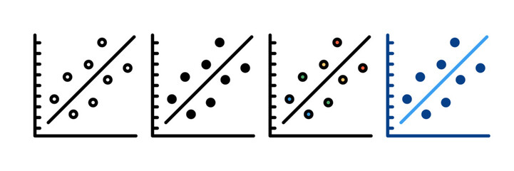 Symmetry Plot Icon Set Multiple Style Collection