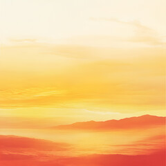 Obraz premium Dramatic glowing orange and red sunset with soft cloud textures and a vibrant sky atmosphere