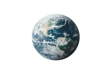 Beautiful view of Earth from space with oceans, cut out