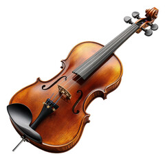 Fototapeta premium Polished Wooden Violin Classic String Instrument Musical Instrument Close Up View
