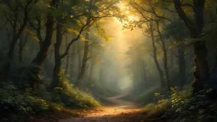 morning in the forest