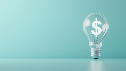 A captivating 3D lightbulb symbol radiating with energy and potential representing innovative ideas financial growth and business success