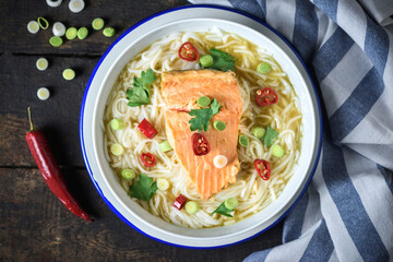 Salmon with the rice