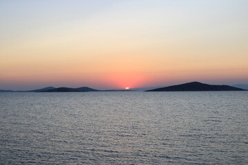 Golden Sunset over the sea