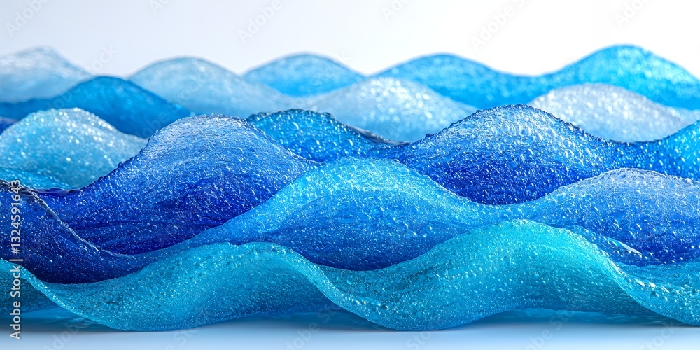 Aufkleber Abstract Blue Ocean Waves Texture Background Image for Design Projects