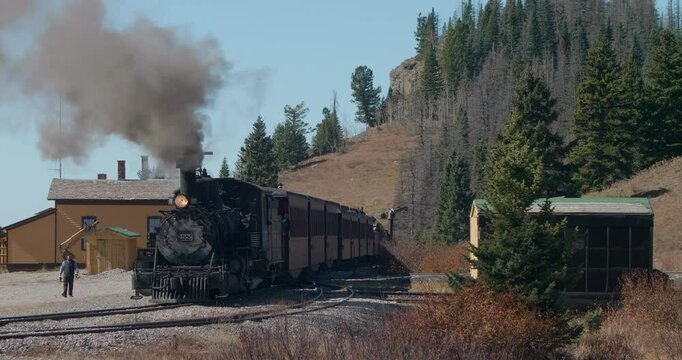 Cumbres & Toltec Scenic Railroad Train On top of Cumbres Pass Refueling