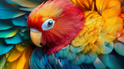 Obraz premium A stunning collection of the worldâ€™s most vibrant and colorful birds, each displaying its unique and mesmerizing plumage