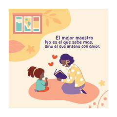 World teachers day (Día del maestro (Latam) concept vector illustration