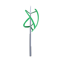 electricity wind turbine home use cartoon vector illustration