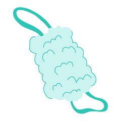 hypoallergenic washcloth baby cartoon vector illustration