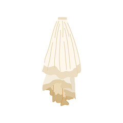 modern veil bridal cartoon vector illustration