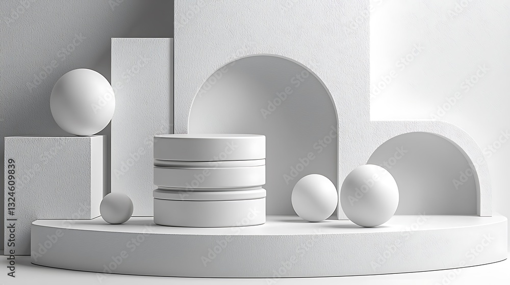 Poster minimalist geometric product display background