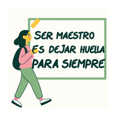 World teachers day (Día del maestro (Latam) concept vector illustration