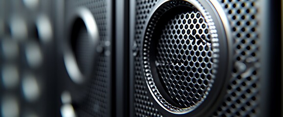 Metallic Speaker Grill Closeup