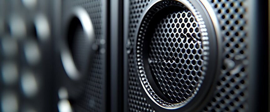 Metallic Speaker Grill Closeup
