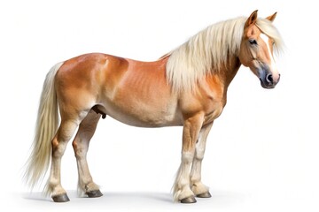 Fototapeta premium haflinger horse isolated on white background