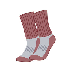 fuzzy socks soccer cartoon vector illustration