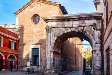 Arch of Gallienus and Facade of Santi Vito e Modesto