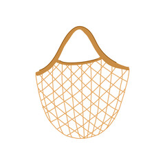 Obraz premium tote reusable grocery bag cartoon vector illustration