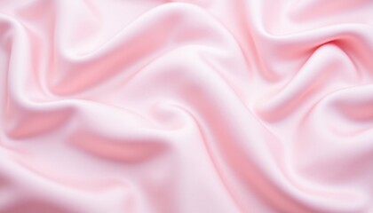 Fototapeta premium A stunning representation of flowing satin silk fabric in soft pastel tones, creating an elegant and abstract background that exudes a sense of luxury and sophistication.