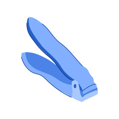 sharp nail clippers cartoon vector illustration