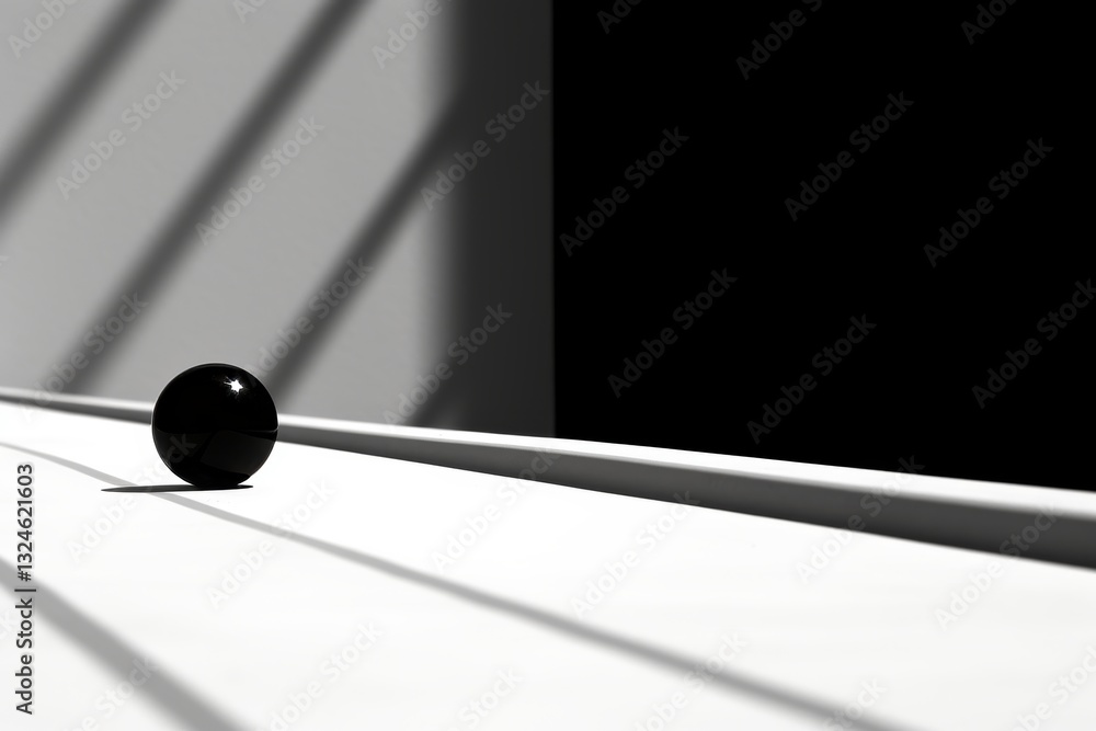Poster dynamic light and shadow exploring movement and inertia through gradients and object motion