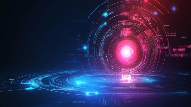 Futuristic luxury background featuring a powerful high tech aura in a realistic setting