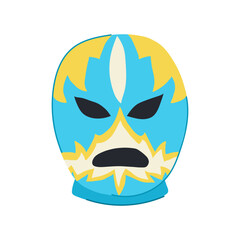 style mexican luchador mask cartoon vector illustration