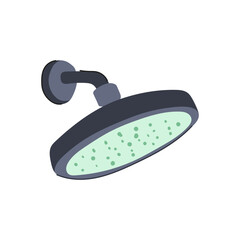 conservation low flow showerhead cartoon vector illustration