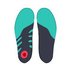 breathable insoles cartoon vector illustration