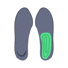 orthotic insoles cartoon vector illustration