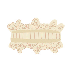 elegant garter wedding cartoon vector illustration