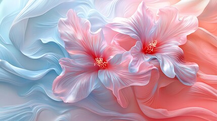 Obraz premium Pastel Flower Fabric Design